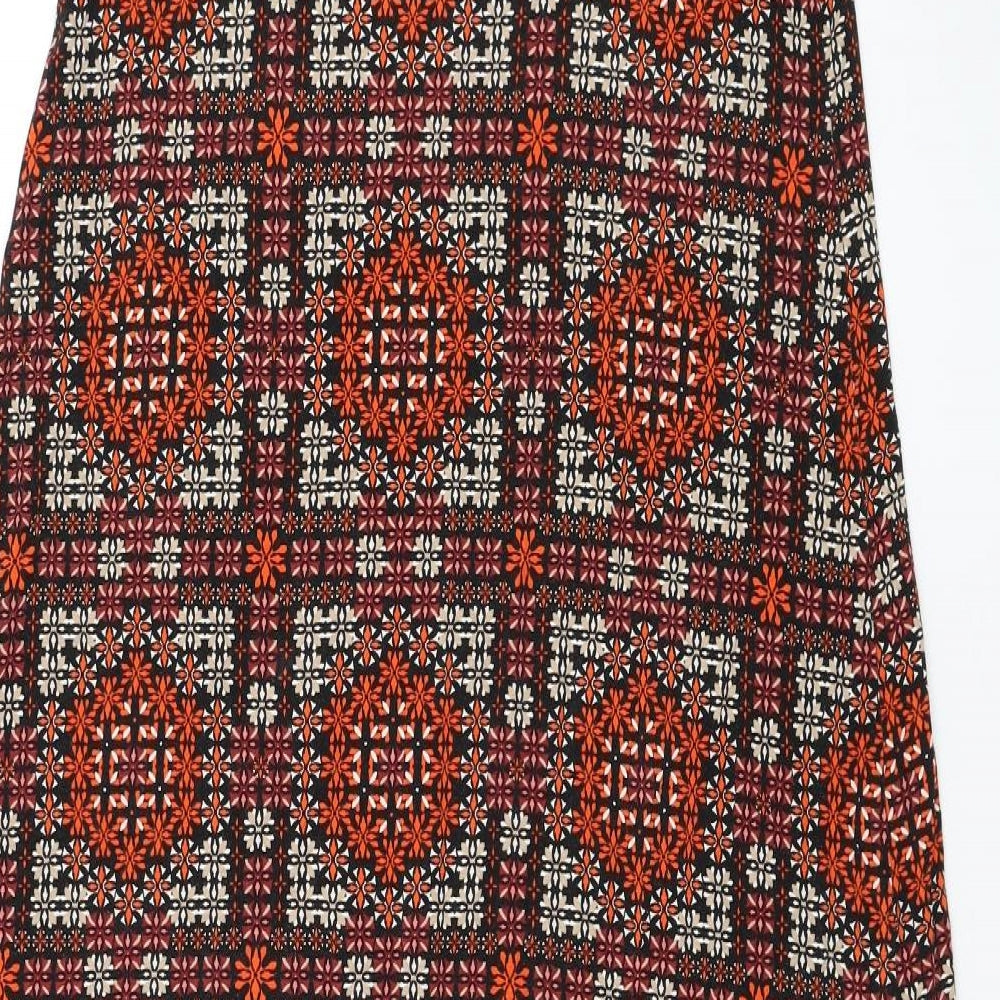 Wallis Womens Multicoloured Geometric Polyester Maxi Size 16 Round Neck Pullover