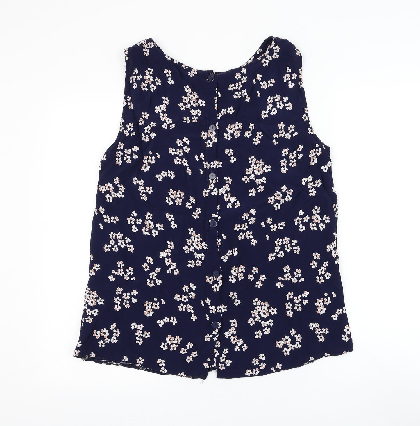 F&F Womens Blue Floral Viscose Camisole Tank Size 18 Round Neck