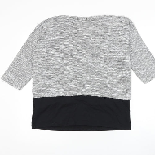 ESMARA Womens Grey Round Neck Cotton Pullover Jumper Size 10
