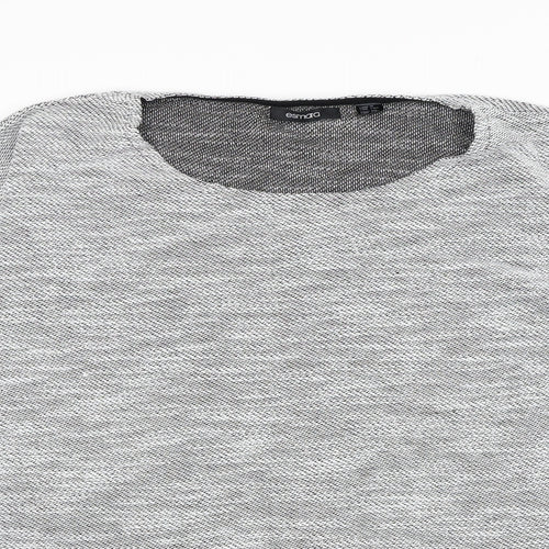 ESMARA Womens Grey Round Neck Cotton Pullover Jumper Size 10
