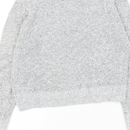 Divided by H&M Womens Grey Round Neck Acrylic Pullover Jumper Size XS