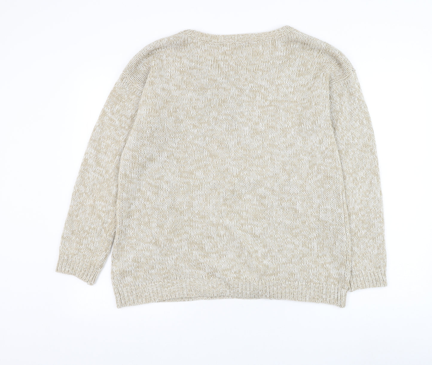 Atmosphere Womens Beige Round Neck Acrylic Pullover Jumper Size 16 - Cat