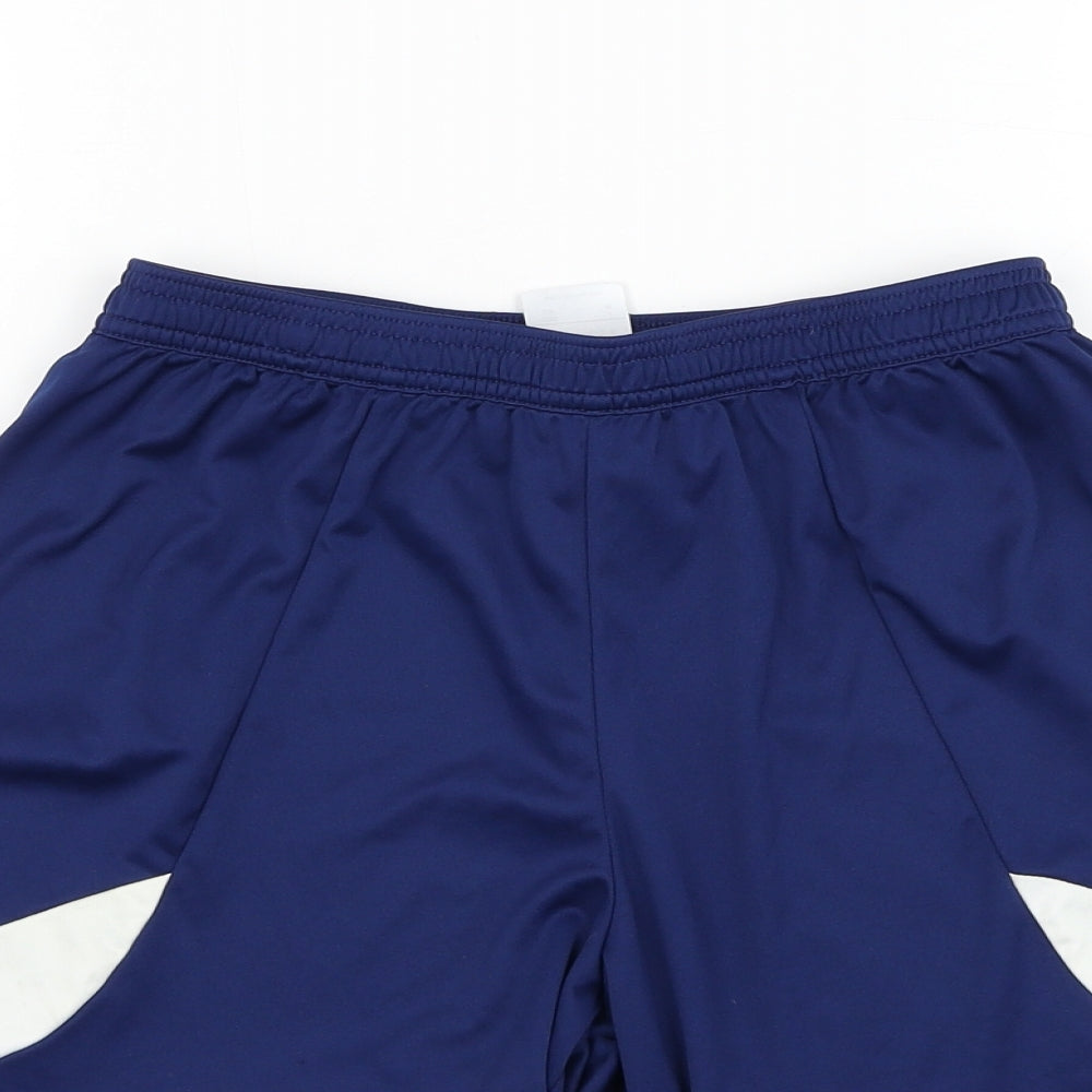 adidas Mens Blue Polyester Athletic Shorts Size S L8 in Regular Drawstring