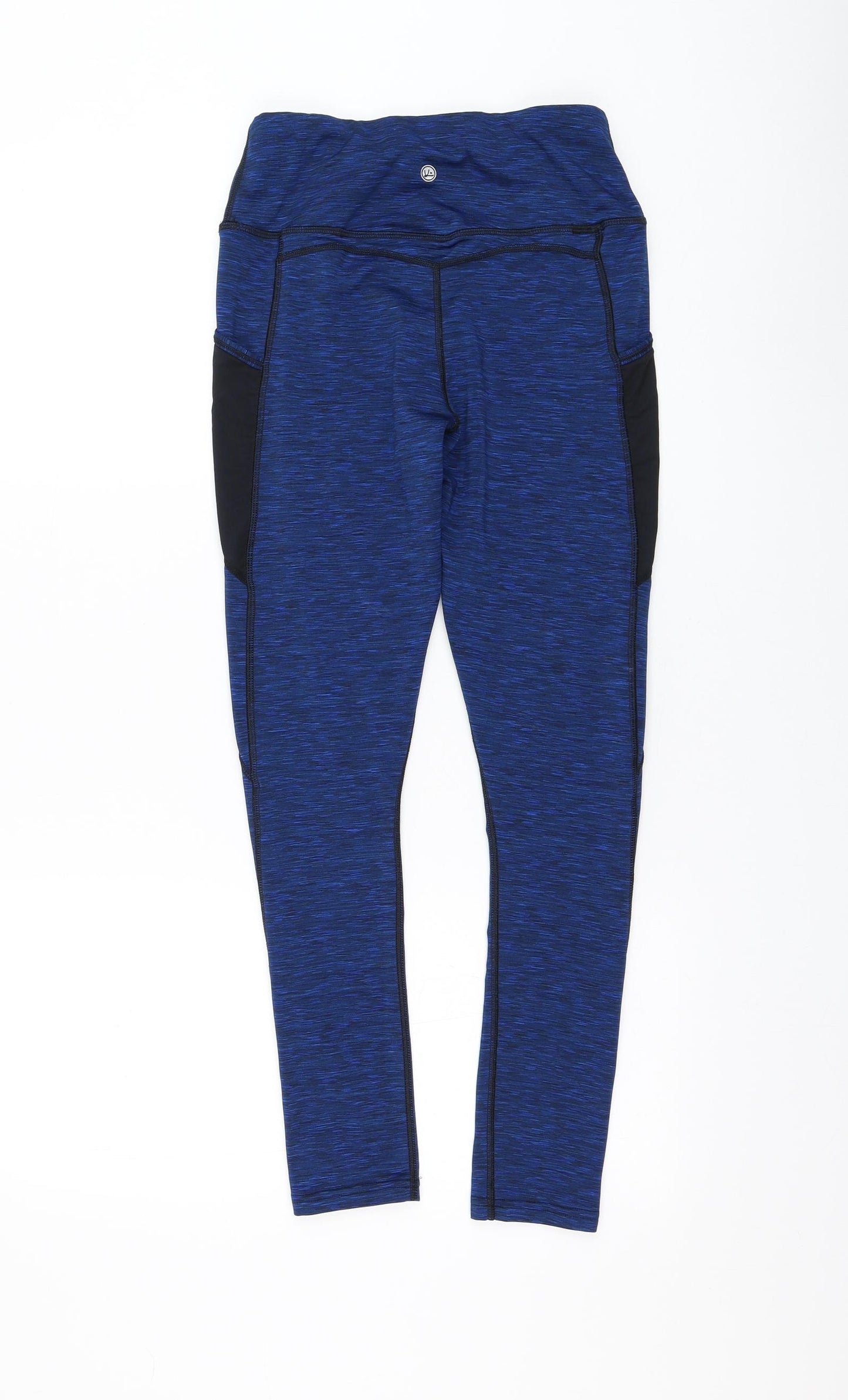 Queenieke Womens Blue Polyester Compression Leggings Size S L26 in Regular Pullover