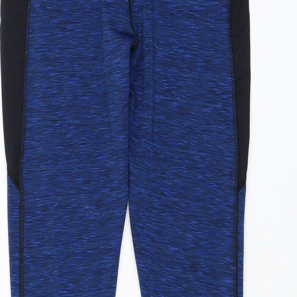 Queenieke Womens Blue Polyester Compression Leggings Size S L26 in Regular Pullover