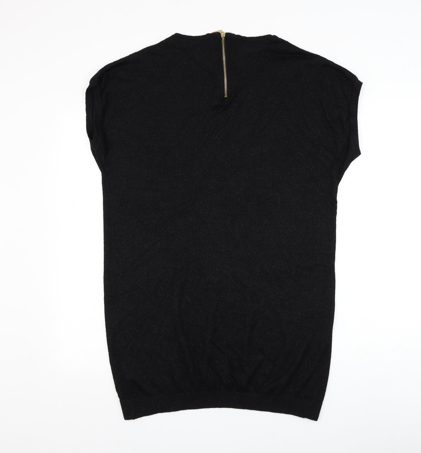 Dorothy Perkins Womens Black Round Neck Viscose Pullover Jumper Size 12