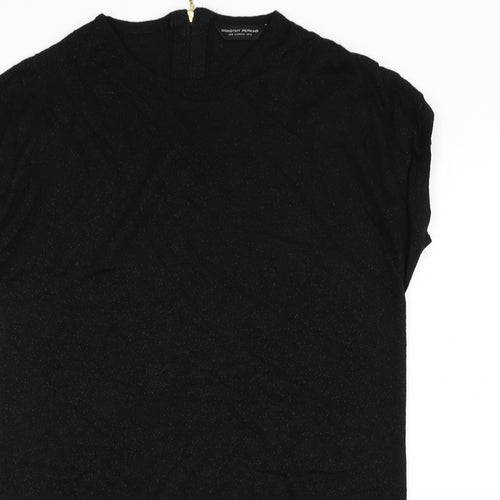 Dorothy Perkins Womens Black Round Neck Viscose Pullover Jumper Size 12
