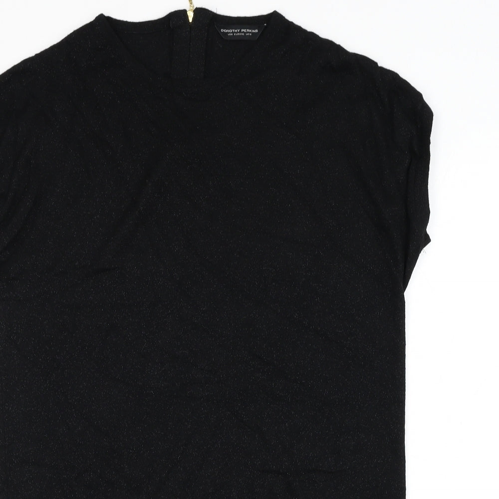 Dorothy Perkins Womens Black Round Neck Viscose Pullover Jumper Size 12