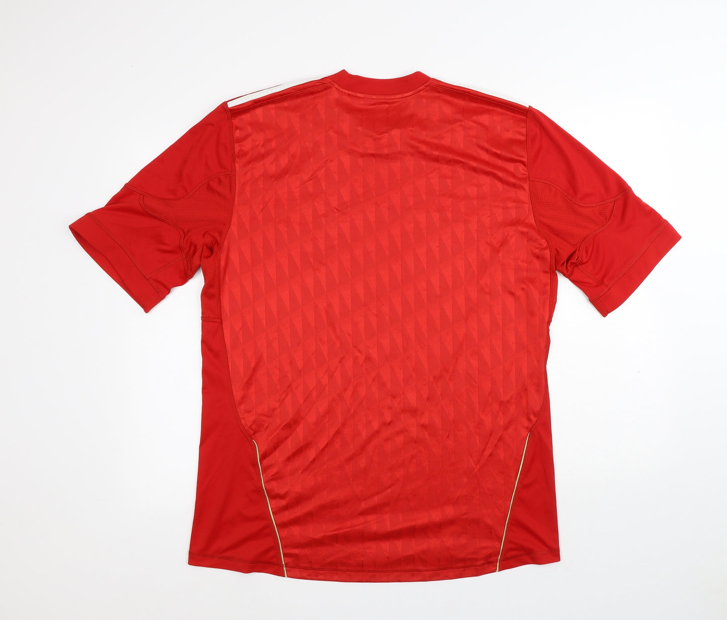 Liverpool FC Mens Beige Geometric Polyester Jersey T-Shirt Size L Round Neck - Liverpool FC 2010