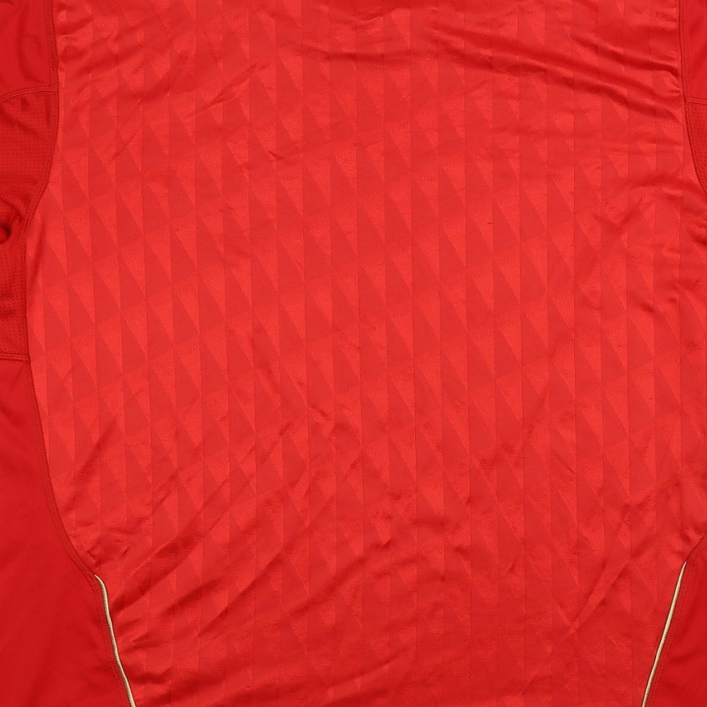 Liverpool FC Mens Beige Geometric Polyester Jersey T-Shirt Size L Round Neck - Liverpool FC 2010