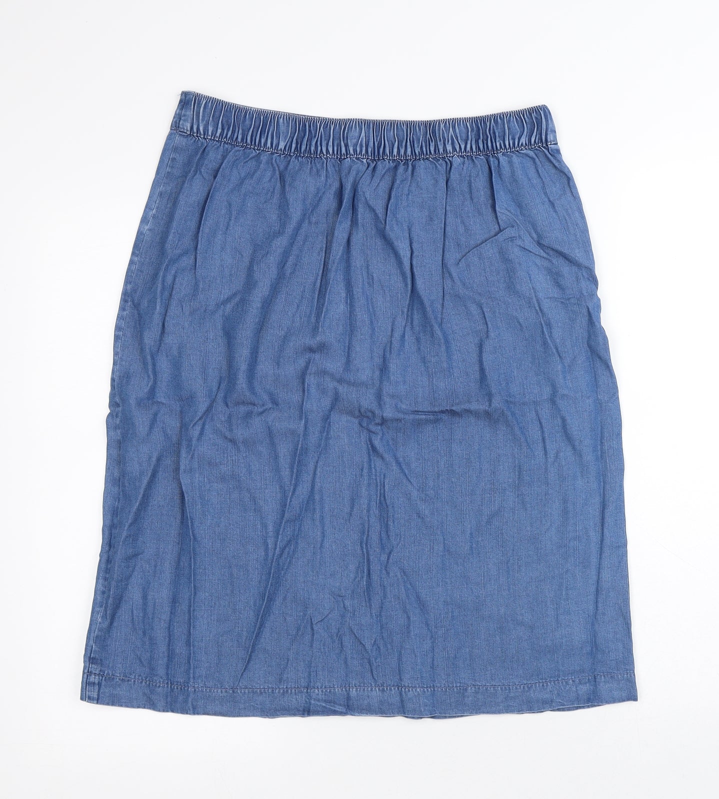 Tu Womens Blue A-Line Skirt Size 12 Button - Denim Skirt