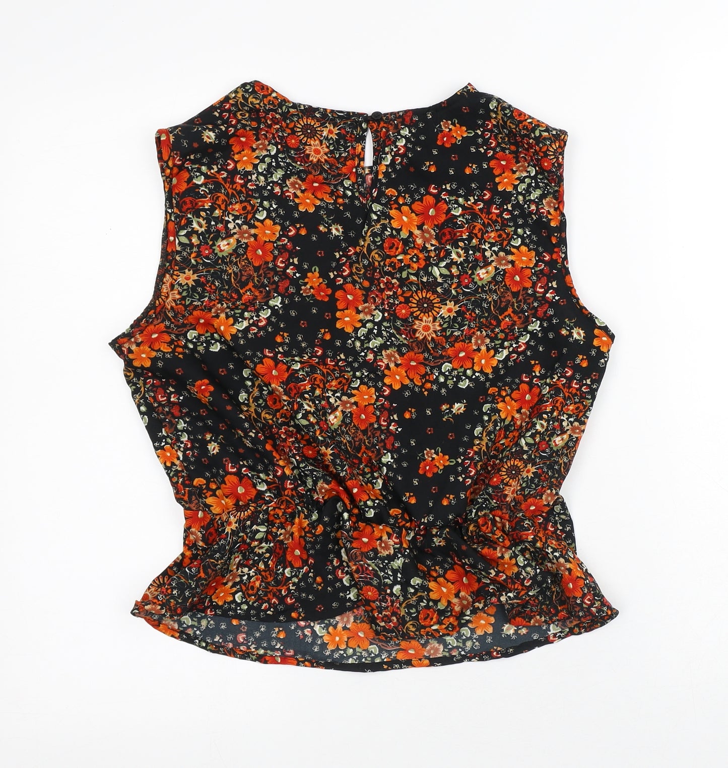 Chemistry Womens Multicoloured Floral Polyester Basic Blouse Size 10 Round Neck - Flowers