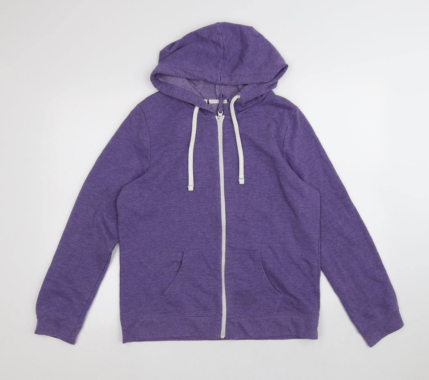 Preworn Mens Purple Polyester Full Zip Hoodie Size M
