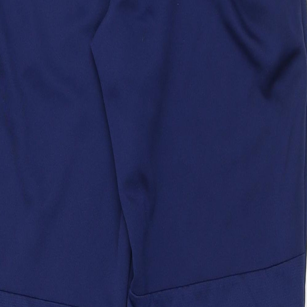 adidas Mens Blue Polyester Track Pants Trousers Size M L28 in Regular - Track Pants