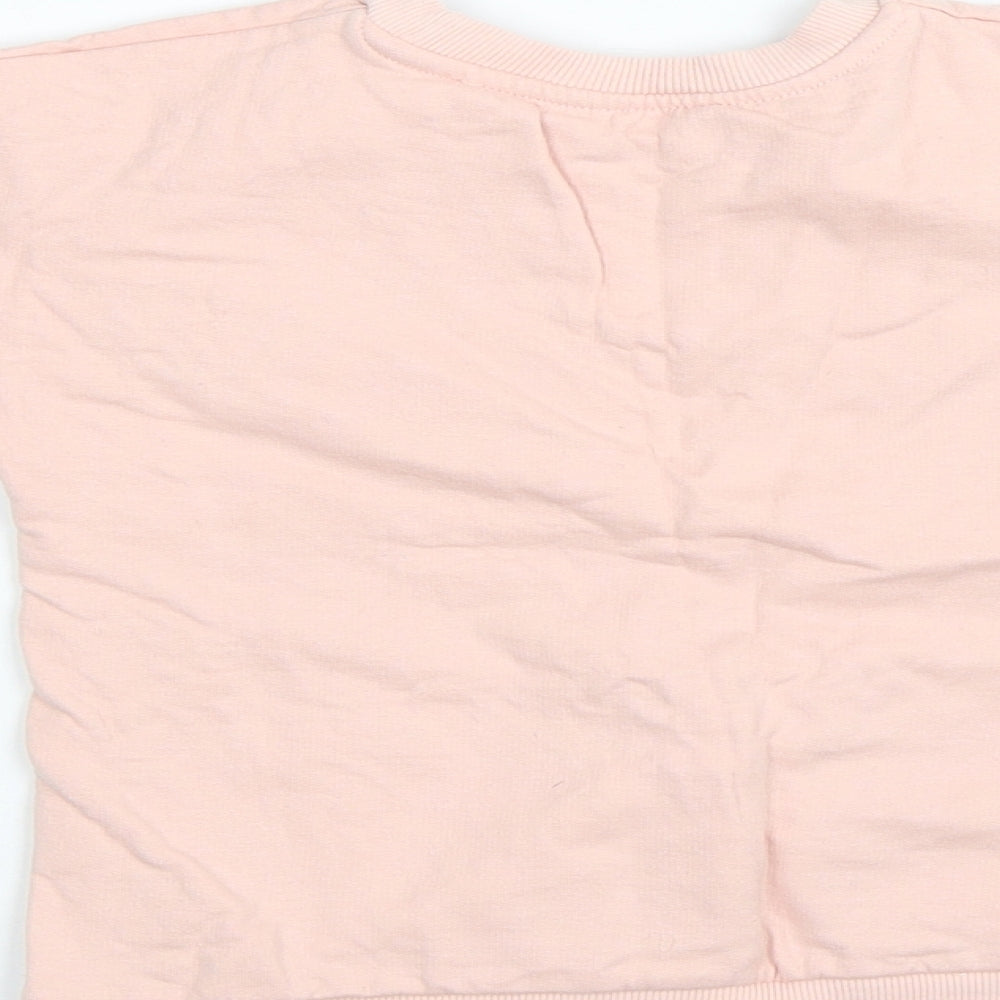 George Girls Pink Cotton Pullover Sweatshirt Size 4-5 Years - Disney Princess