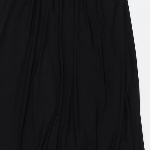 Ronni Nicole Womens Black Floral Polyester A-Line Size 12 V-Neck - Flowers
