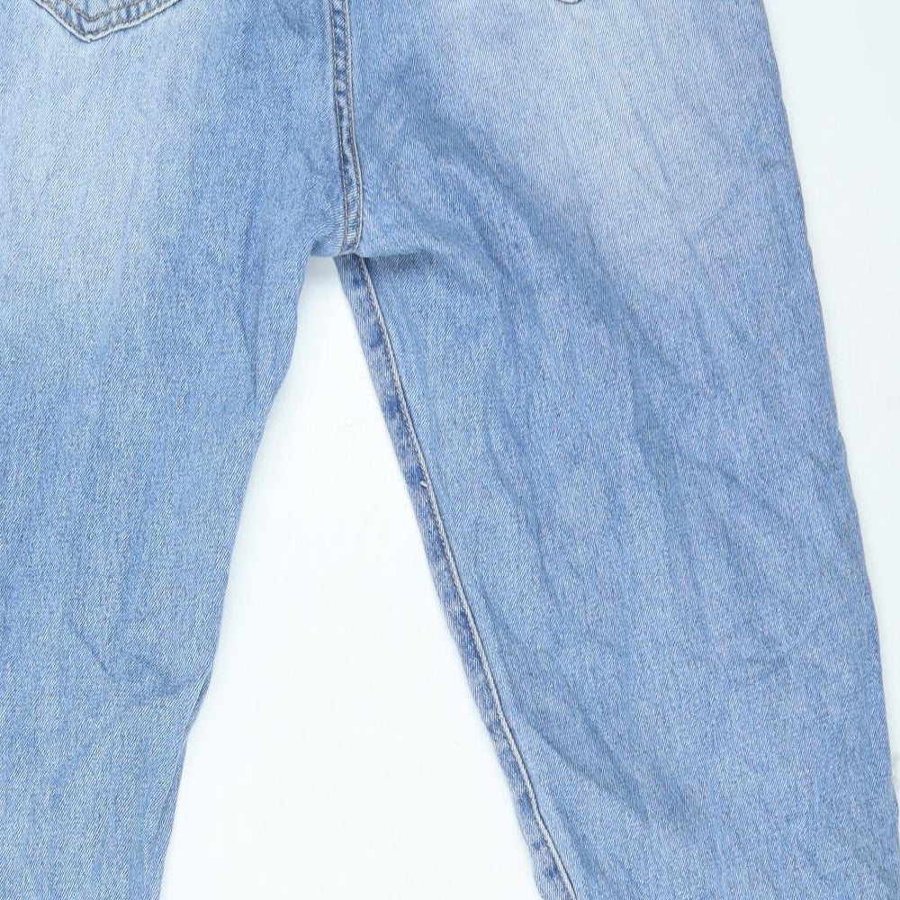 My bestiny Womens Blue Cotton Mom Jeans Size L L26 in Regular Zip