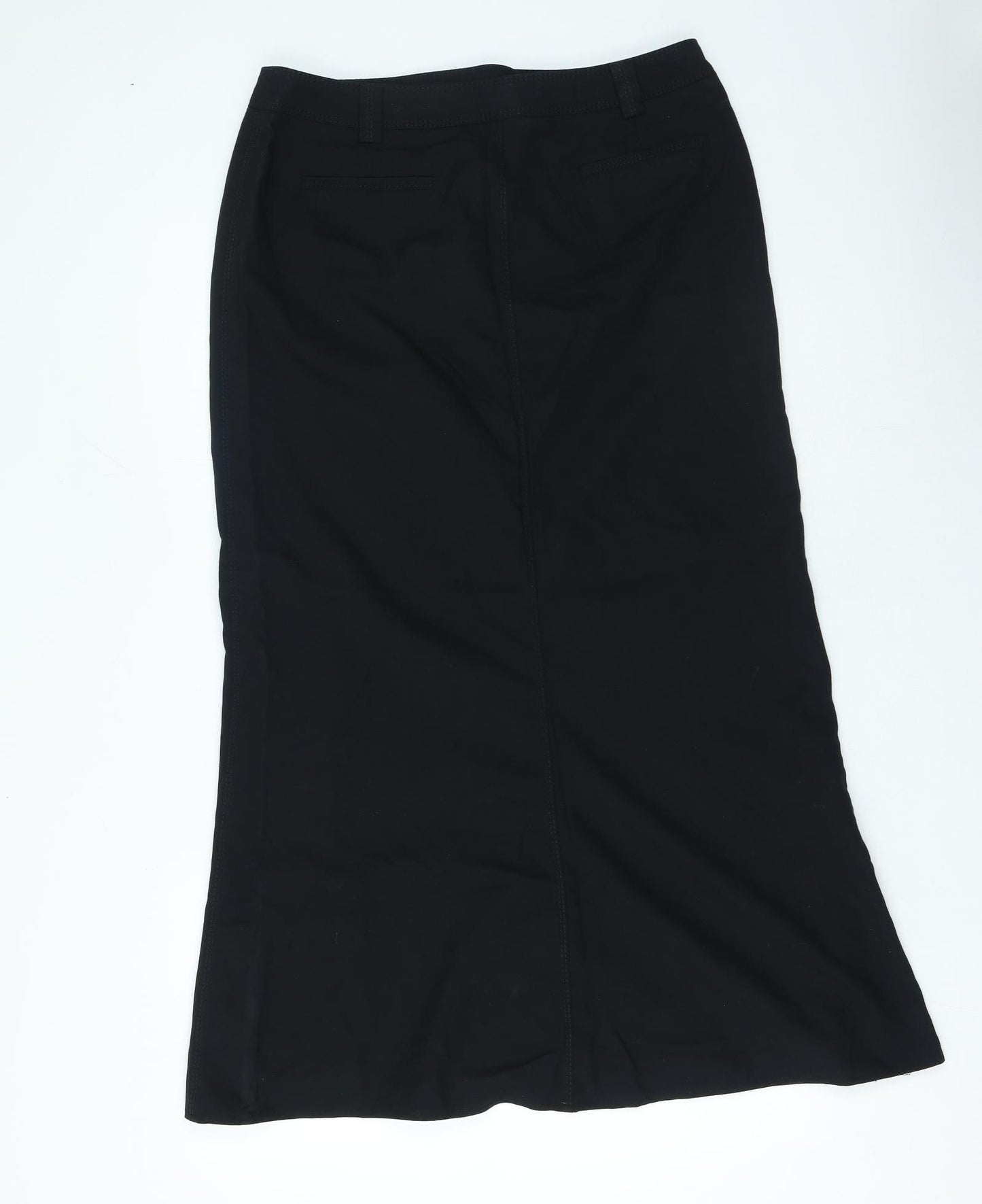 NEXT Womens Black Polyester Trumpet Skirt Size 14 Zip