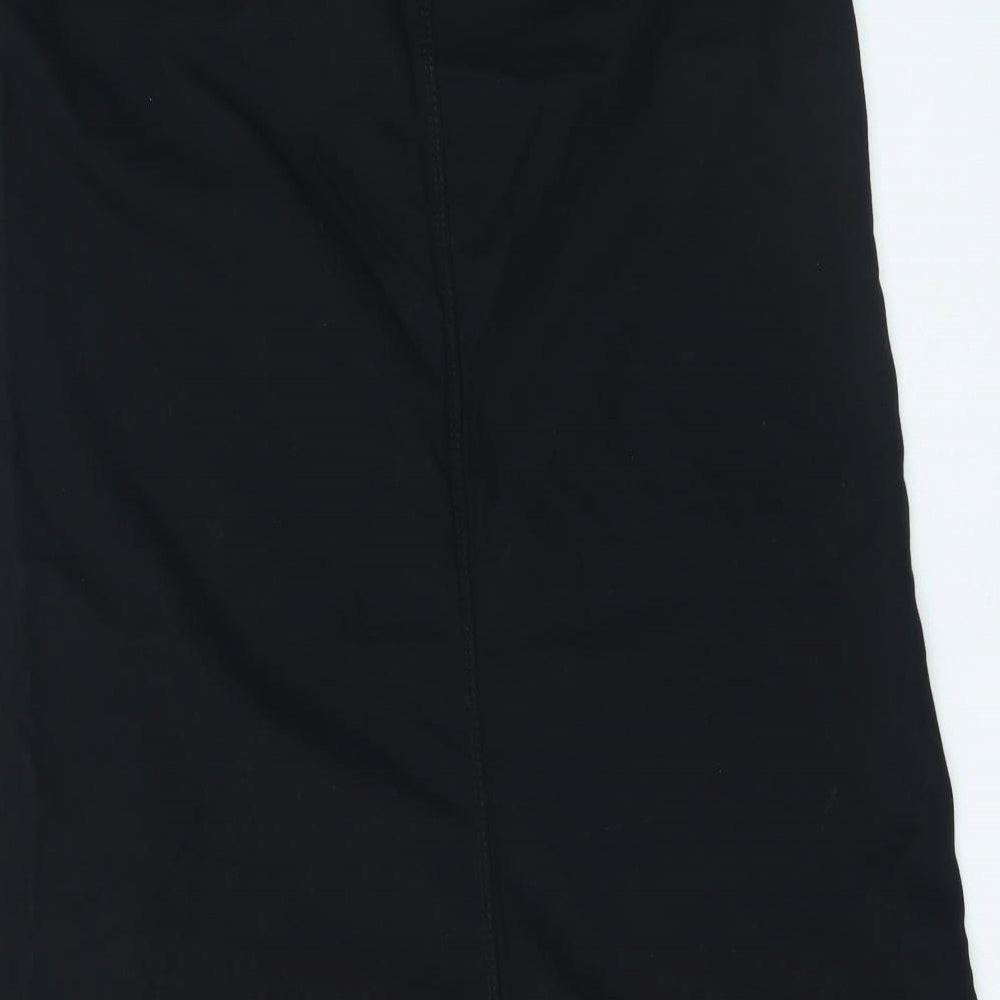 NEXT Womens Black Polyester Trumpet Skirt Size 14 Zip