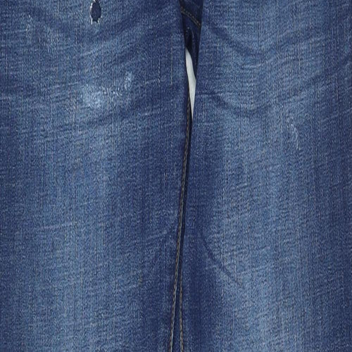 GUESS Womens Blue Cotton Straight Jeans Size 32 in L28 in Regular Zip