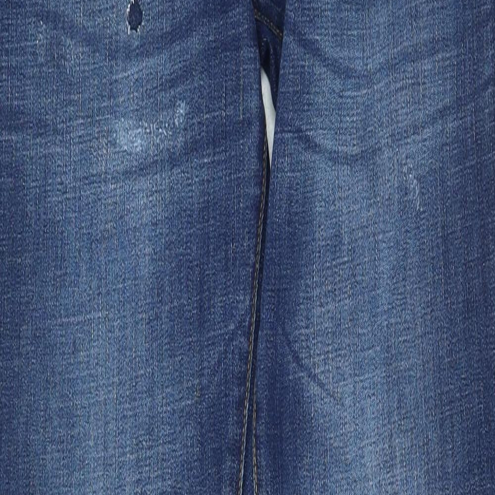 GUESS Womens Blue Cotton Straight Jeans Size 32 in L28 in Regular Zip