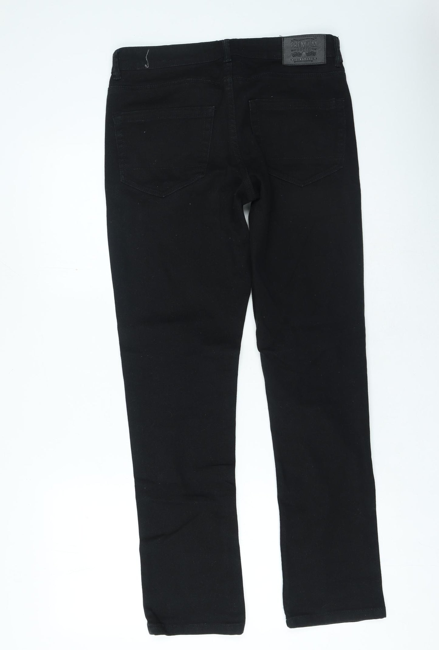 George Womens Black Cotton Straight Jeans Size 30 in L29 in Regular Zip