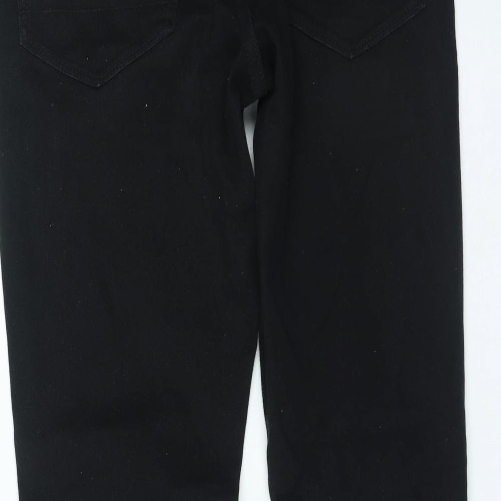 George Womens Black Cotton Straight Jeans Size 30 in L29 in Regular Zip