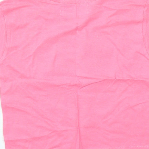 Native world Girls Pink Cotton Basic Casual Size 2 Years Round Neck Pullover - Cat