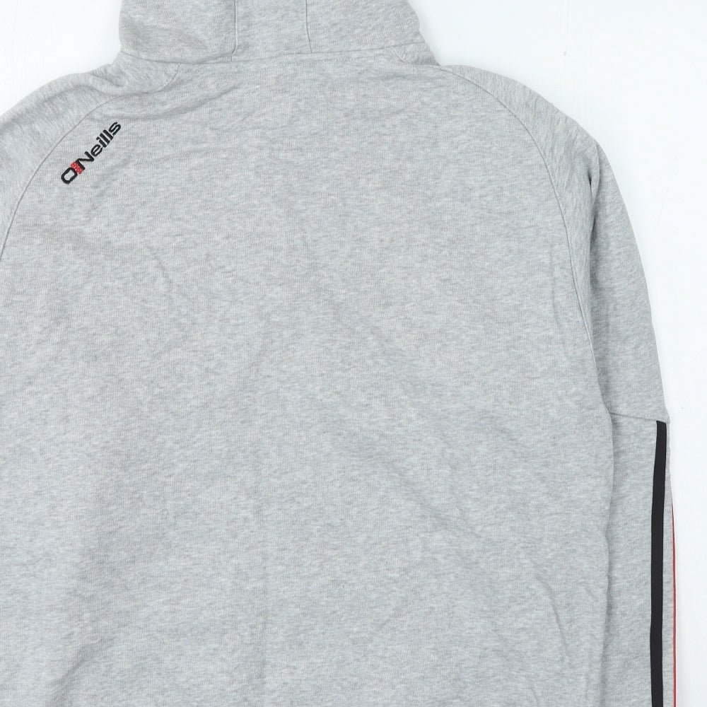 Oneils Mens Grey Cotton Pullover Hoodie Size L