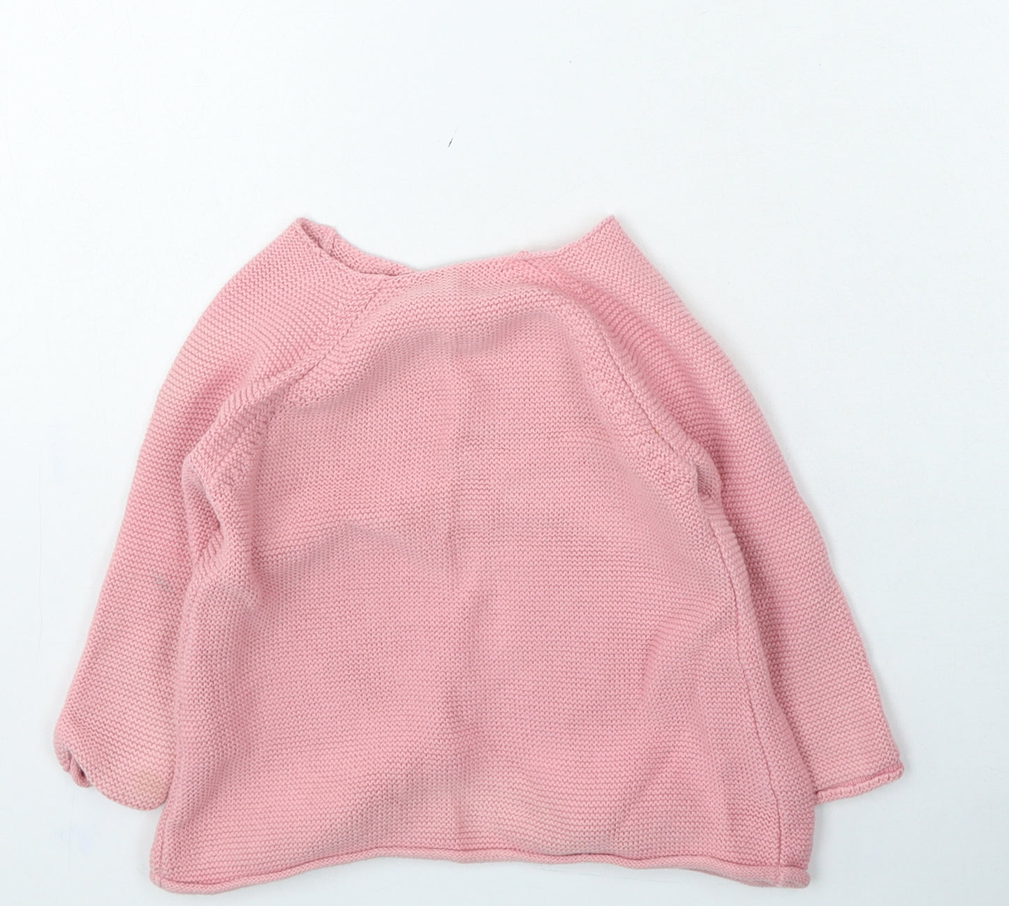Dunnes Stores Girls Pink Cotton Cardigan Jumper Size 12-18 Months Button