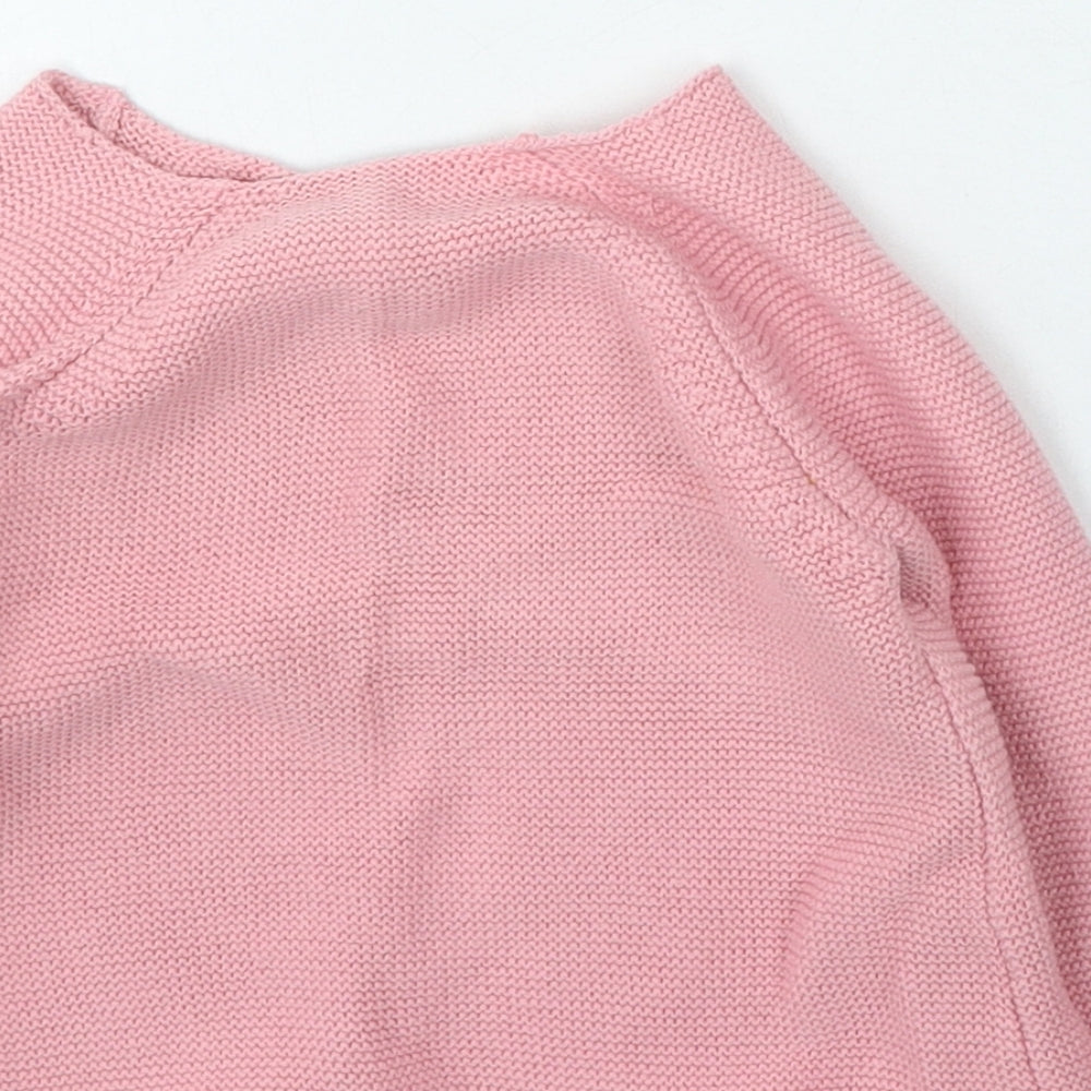 Dunnes Stores Girls Pink Cotton Cardigan Jumper Size 12-18 Months Button
