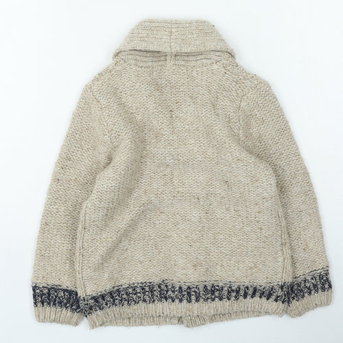 George Boys Brown V-Neck Polyester Cardigan Jumper Size 2-3 Years Button