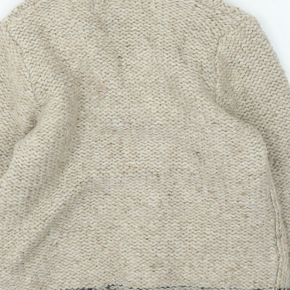 George Boys Brown V-Neck Polyester Cardigan Jumper Size 2-3 Years Button