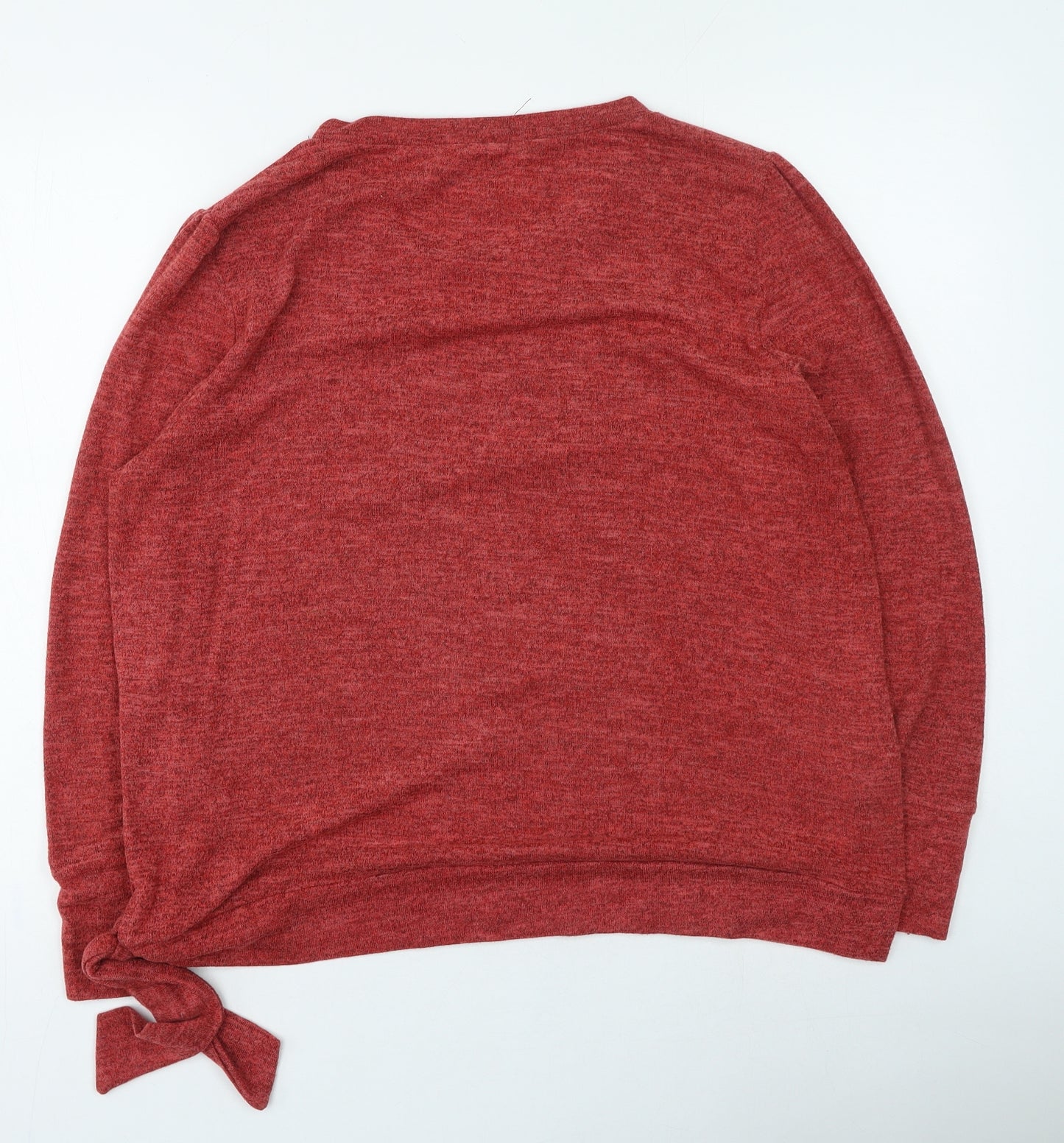 Klass Womens Orange Round Neck Viscose Pullover Jumper Size XL