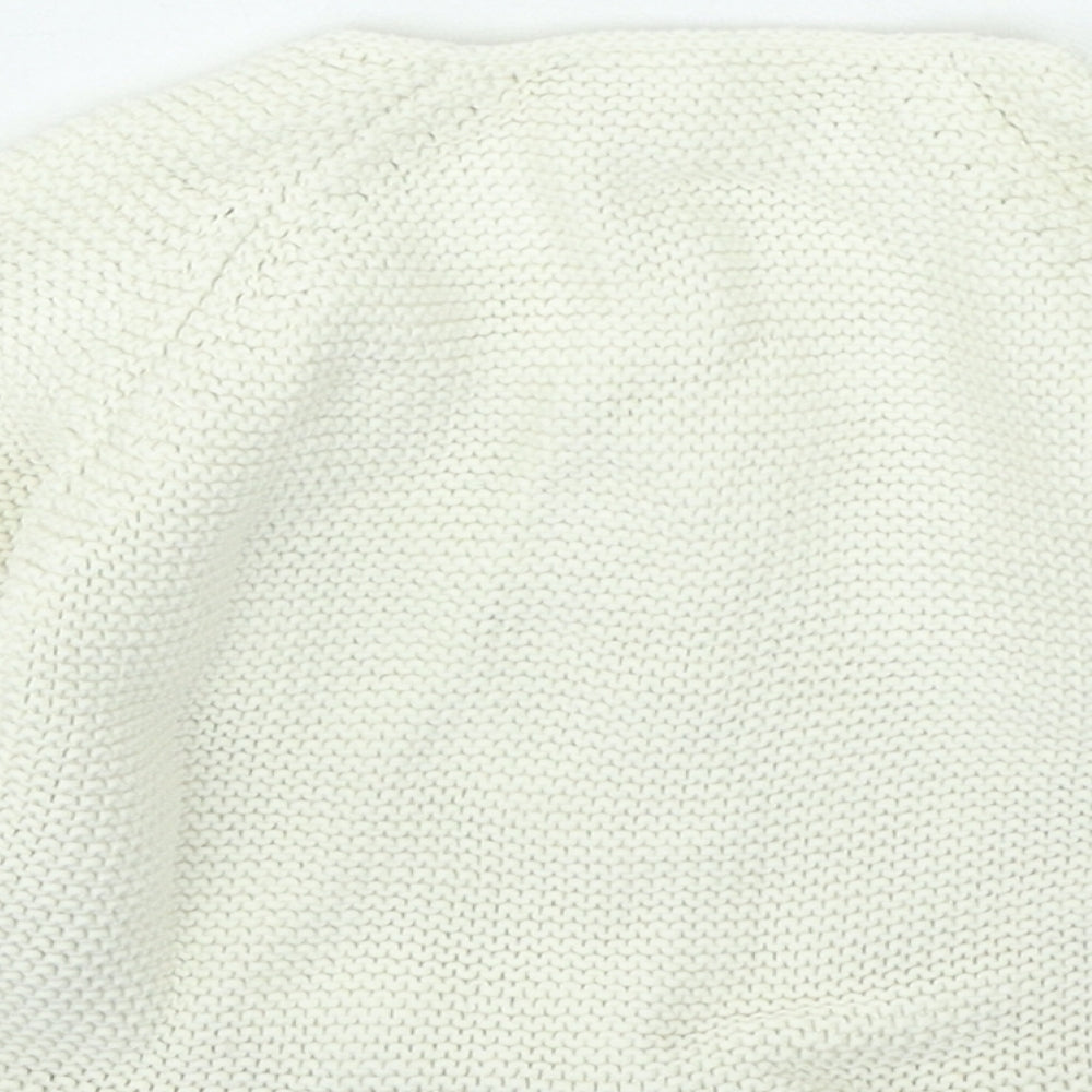 NEXT Girls Beige Cotton Cardigan Jumper Size 12-18 Months Button