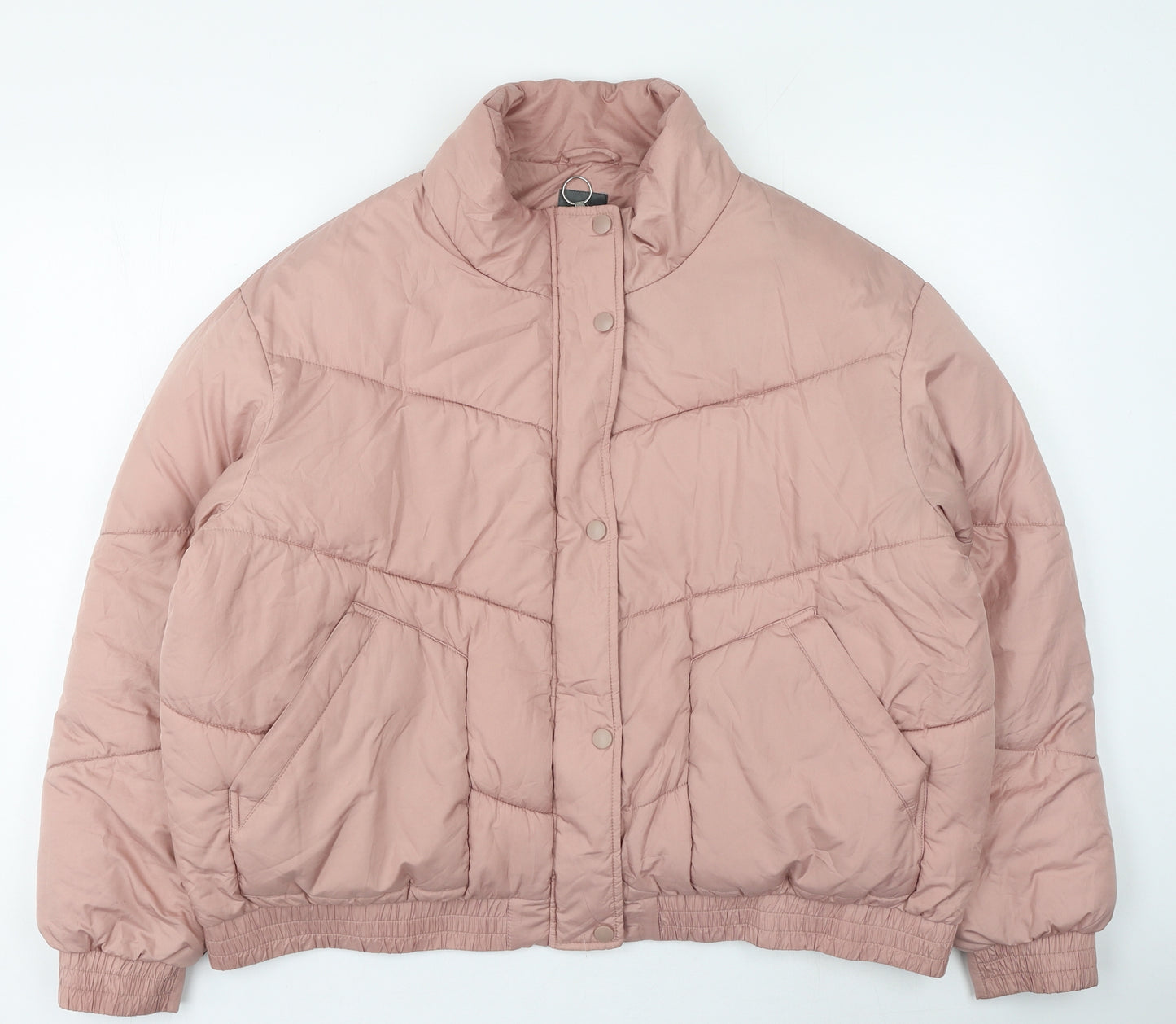 Primark Womens Pink Quilted Coat Size XL Zip