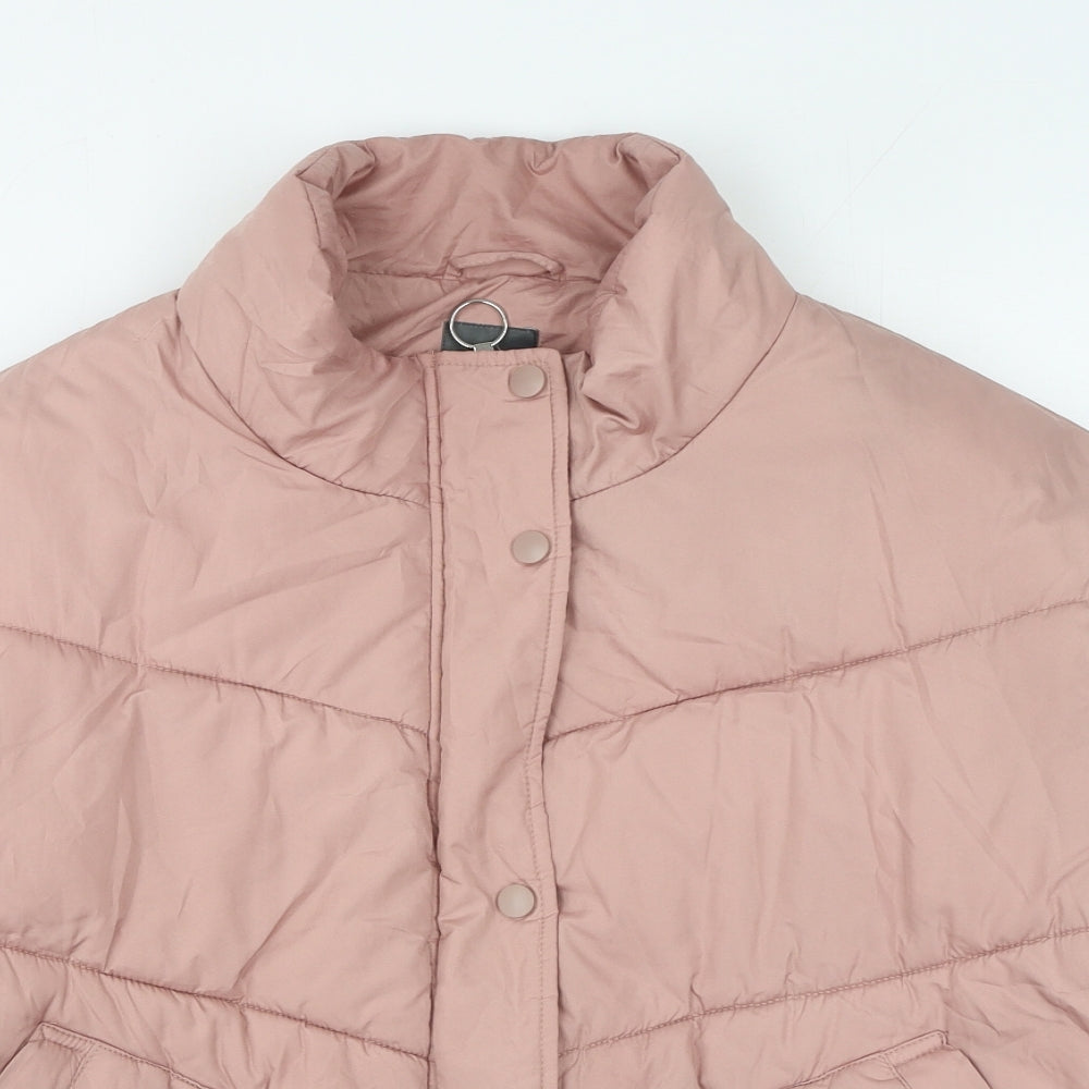 Primark Womens Pink Quilted Coat Size XL Zip