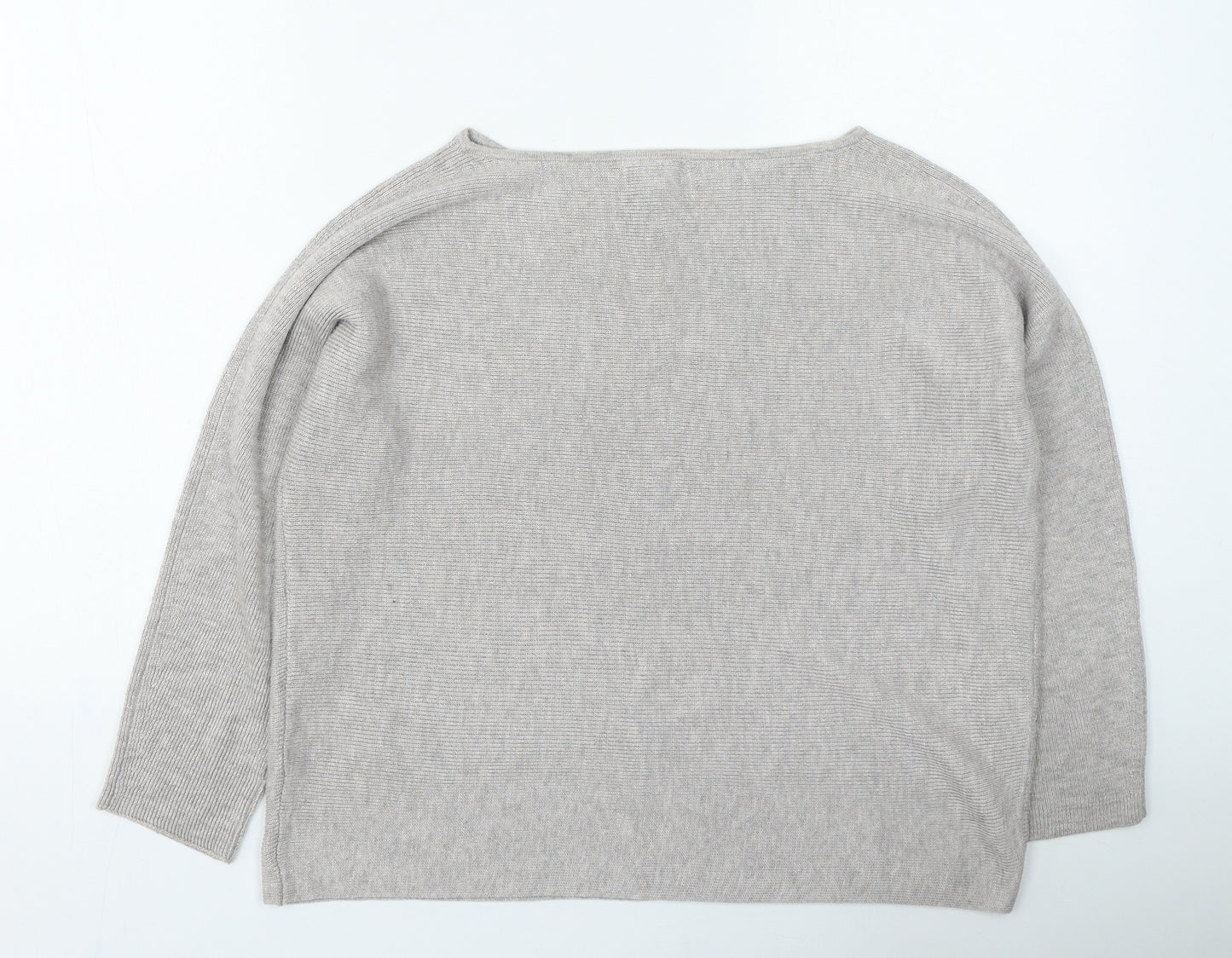 H&M Womens Beige Round Neck Polyester Pullover Jumper Size S