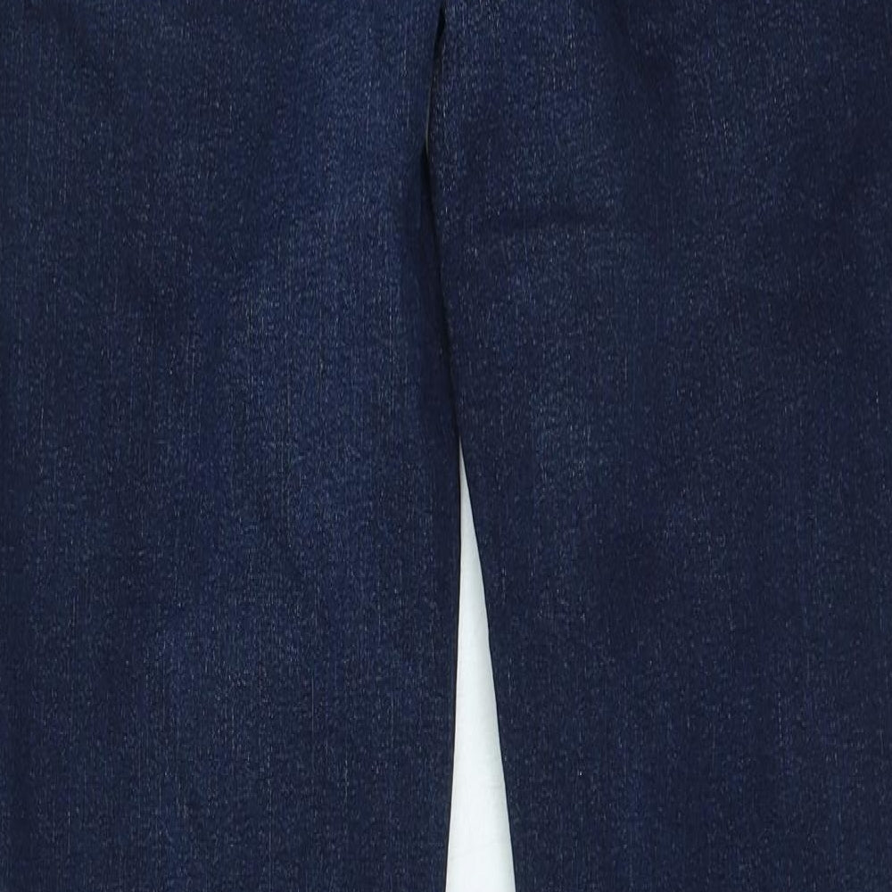 F&F Mens Blue Cotton Straight Jeans Size 32 in L30 in Regular Zip