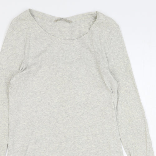 TU Womens Grey Cotton Pullover Sweatshirt Size 10 Pullover