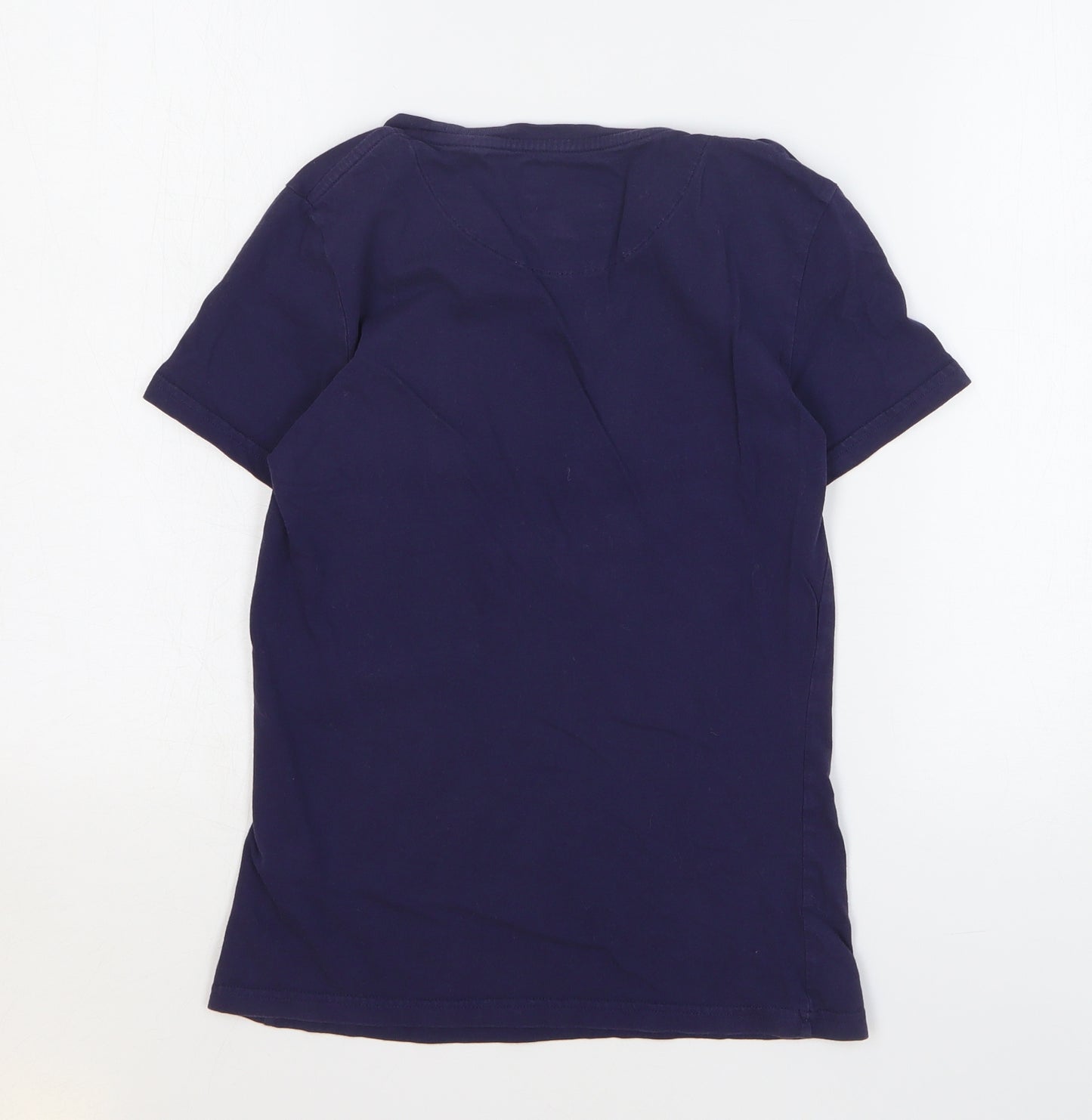 Jack Wills Womens Blue Cotton Basic T-Shirt Size 6 Round Neck