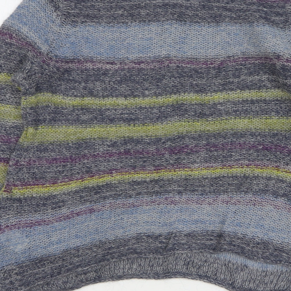 White Stuff Womens Multicoloured Round Neck Striped Acrylic Pullover Jumper Size 10