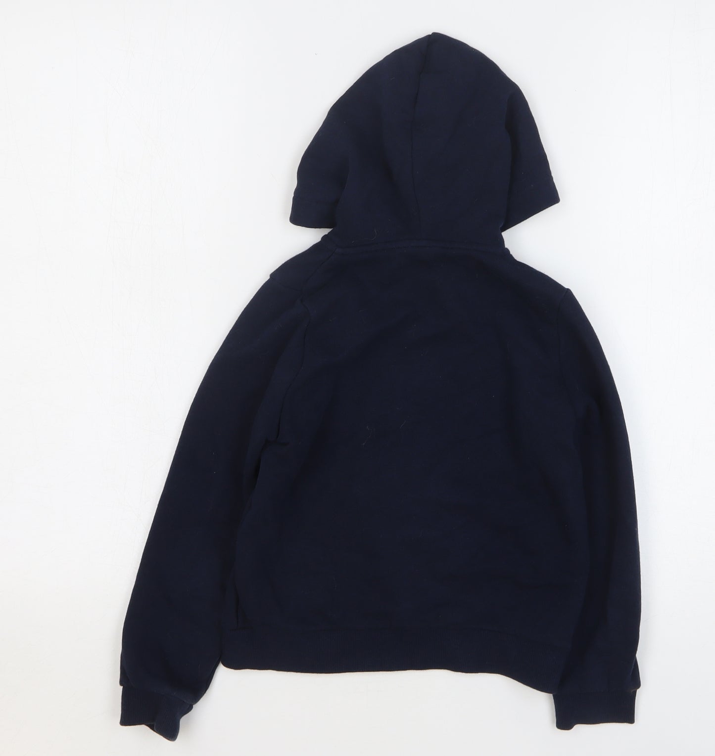 H&M Girls Blue Cotton Full Zip Hoodie Size 7-8 Years Zip - Love Heart