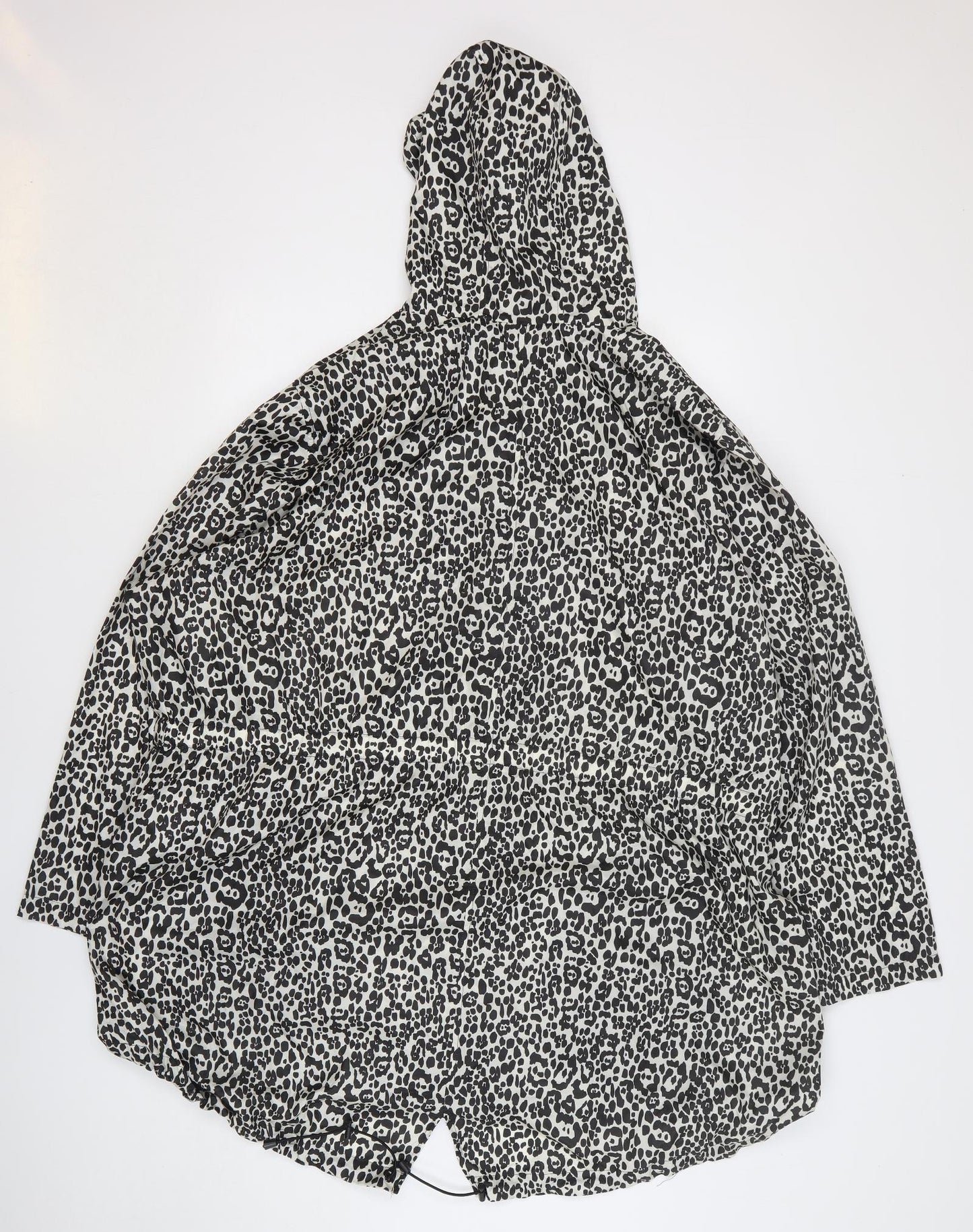 Yours Womens Beige Animal Print Rain Coat Coat Size 26 Zip - Leopard Print