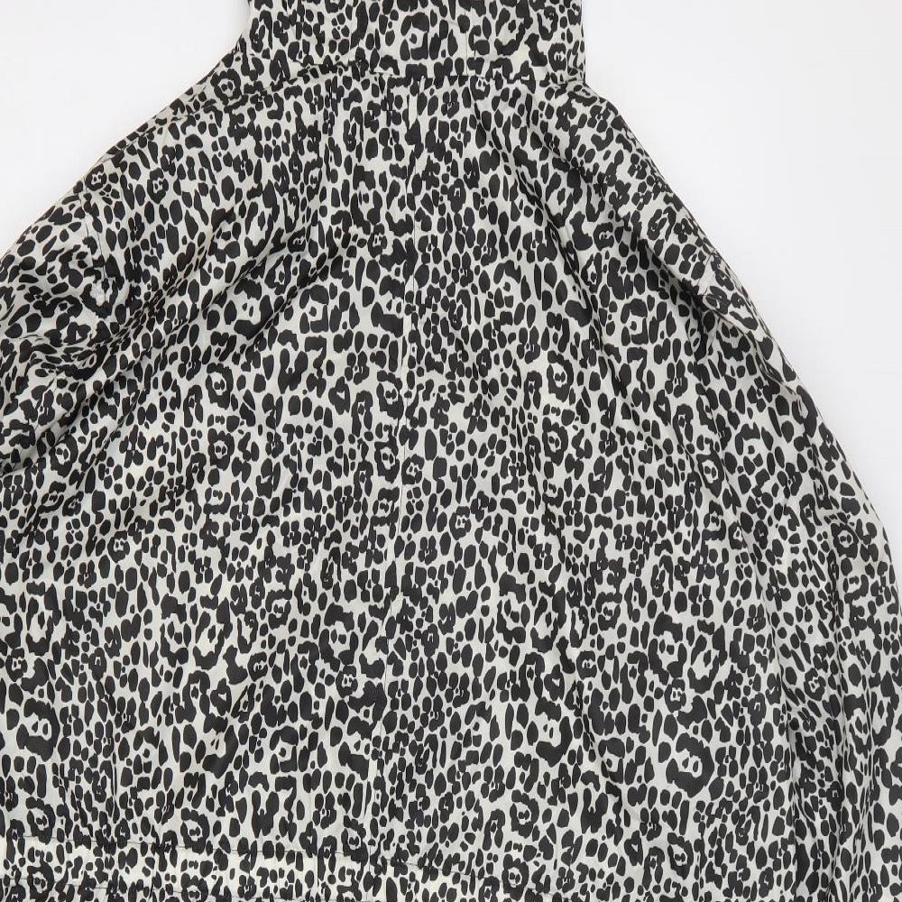 Yours Womens Beige Animal Print Rain Coat Coat Size 26 Zip - Leopard Print