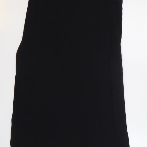 AnyBody Womens Black Cotton Tank Dress Size S V-Neck Pullover