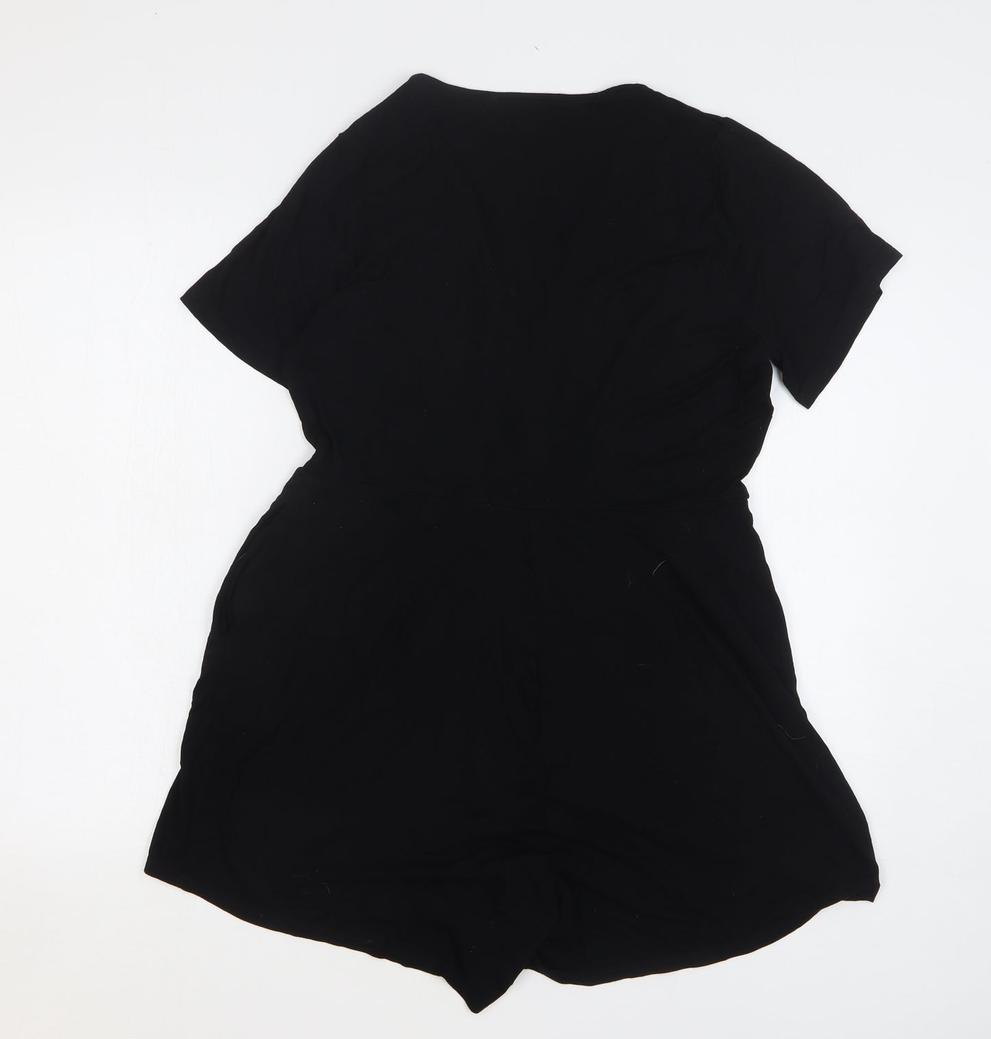 JD Williams Womens Black Viscose Playsuit One-Piece Size 14 L5 in Pullover