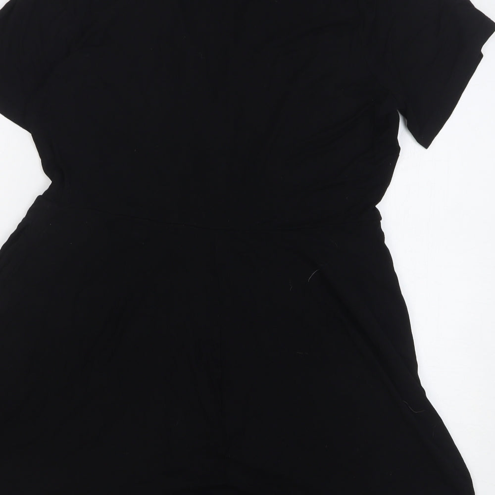 JD Williams Womens Black Viscose Playsuit One-Piece Size 14 L5 in Pullover