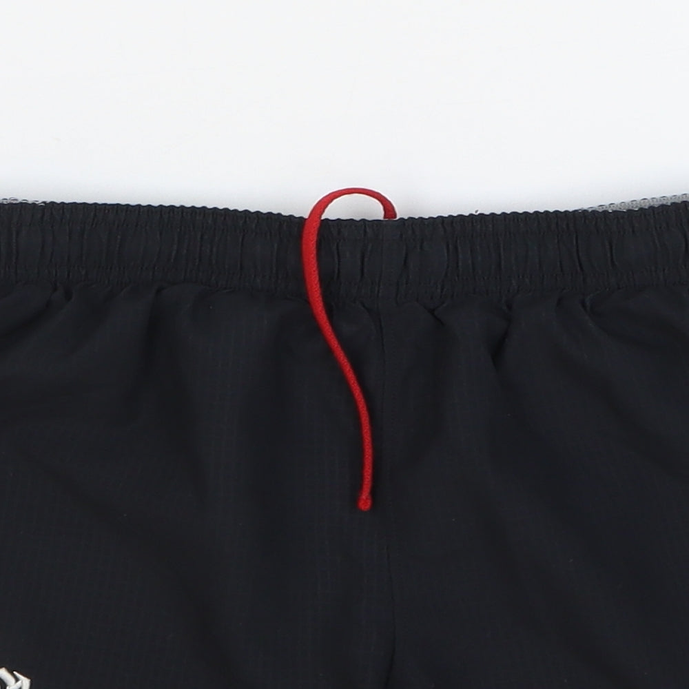 Under armour Boys Black Polyester Sweat Shorts Size M Regular Drawstring - Wales Rugby