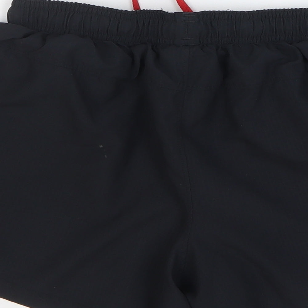 Under armour Boys Black Polyester Sweat Shorts Size M Regular Drawstring - Wales Rugby